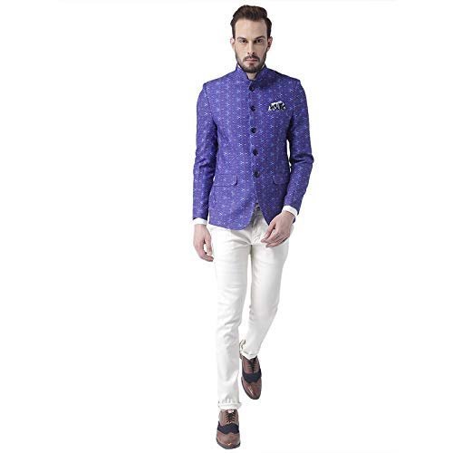 Men's Notch/bandgala Lapel Regular Fit Blazer - Image 4