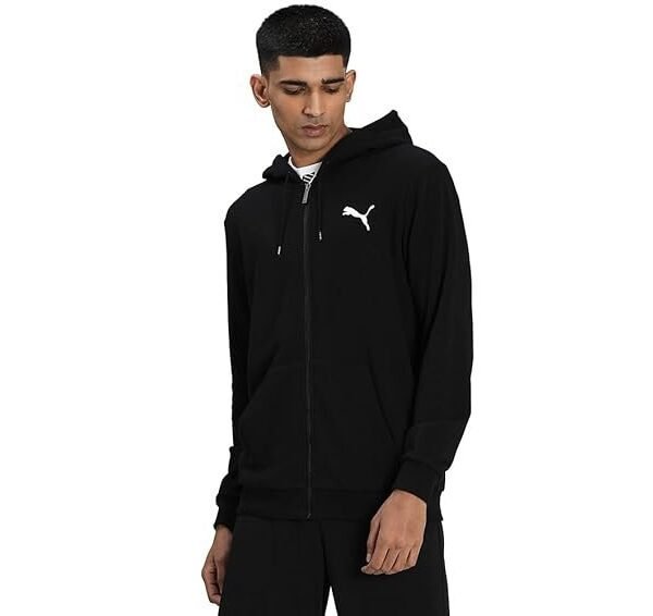 Puma Men's Cotton Blend Hooded Neck Standard Length Jacket