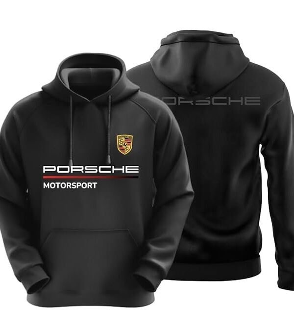 DUDEME Motorsport Hoodie for Car Enthusiast for Men & Women Black Hoodie 100% Cotton Car Printed Hoodies.