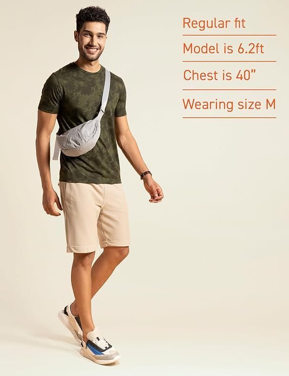 DAMENSCH Regular Fit Cotton Blend Tshirt Half Sleeve Crew Neck Comfortable Casual Lightweight Premium Vortex Elemental Breeeze Tshirts for Men - Image 5