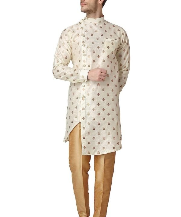Silk Indowestern Achkan Kurta Pyjama