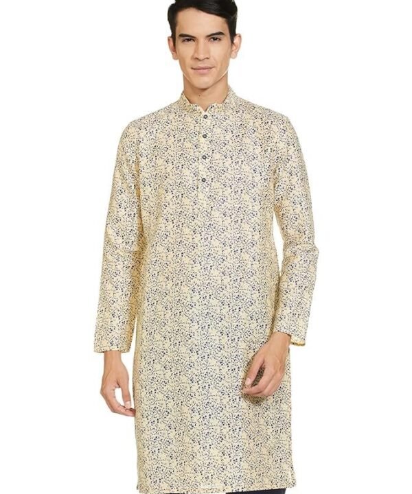 Manthan Blended Cotton Printed Kurta for Men